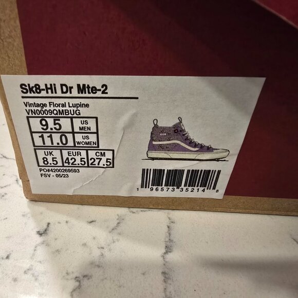 Vans Sk8-Hi DR MTE 2 Vintage Purple Men's Shoes Boots VN0009QMBUG Sz 9.5 NEW - Picture 11 of 11